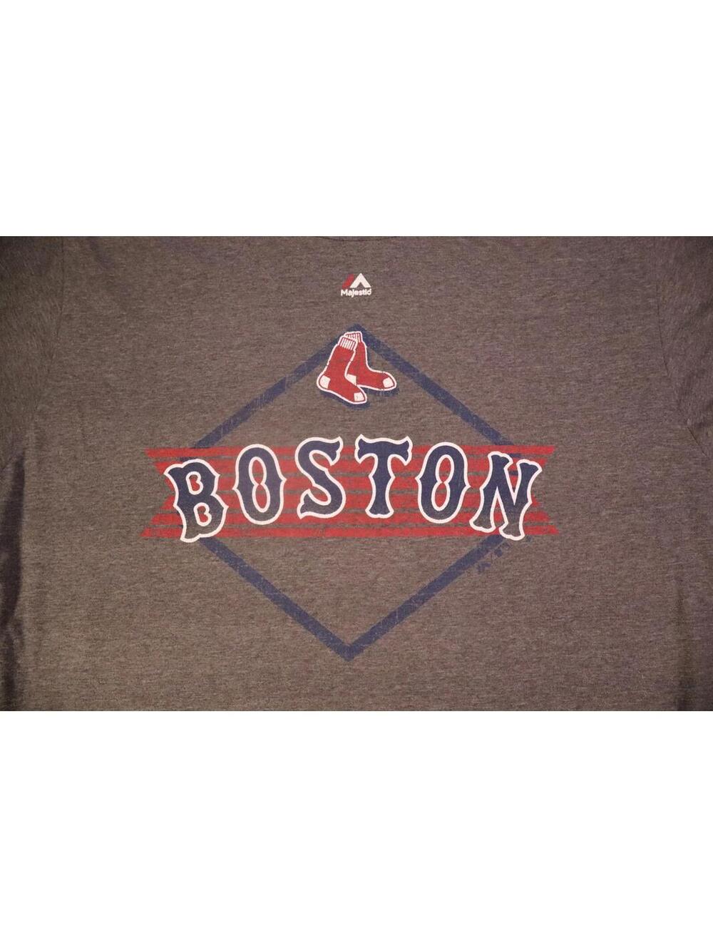 Majestic Boston Red Sox Gray shirt XL Grey y2k Triple Peak